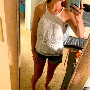 white tank top